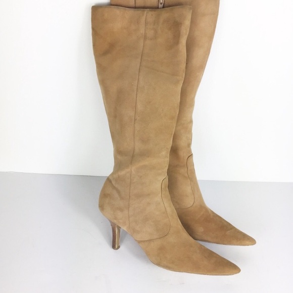 Boston Proper Shoes - Boston Proper Women’s Tan Knee High Suede Boots